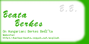 beata berkes business card